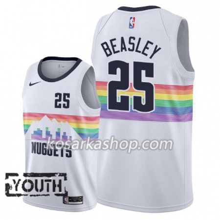Dres Denver Nuggets Malik Beasley 25 Nike 2018-19 City Edition Bijela Swingman - Dječji